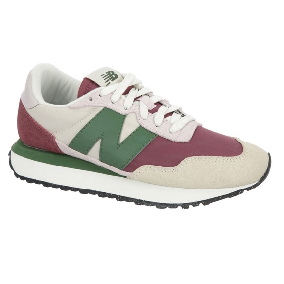 New Balance 237 Women’s 70’s Retro Athletic Running Shoes Sneaker Beige/Green - Picture 3 of 5